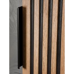 Comad Xilo szafka 35x25x140 cm boczna wisząca czarna-szara-dąb XILO BLACK WOTAN 80-01-D-1D