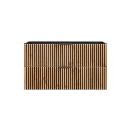 Comad Xilo szafka 100x46 cm podumywalkowa wisząca czarny/dąb XILOBLACKWOTAN82-100-D-2S