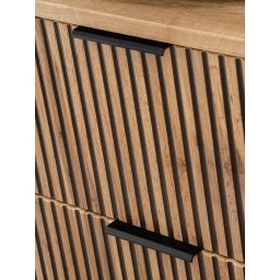 Comad Xilo szafka 100x46 cm podumywalkowa wisząca czarny/dąb XILOBLACKWOTAN82-100-D-2S