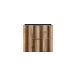 Comad Xilo szafka 60x46x57 cm podumywalkowa wisząca czarna-dąb XILO BLACK WOTAN 82-60-D-2S