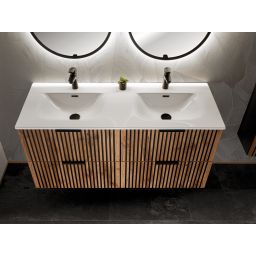 Comad Xilo szafka 60x46x57 cm podumywalkowa wisząca czarna-dąb XILO BLACK WOTAN 82-60-D-2S