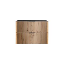 Comad Xilo szafka 80x46x57 cm podumywalkowa wisząca czarna-dąb XILO BLACK WOTAN 82-80-D-2S