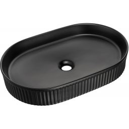 Comad Beyond 3 umywalka 56x36 cm owalna nablatowa czarna BEYOND 3 BLACK ( E-6531 )