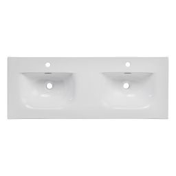 Comad Sky umywalka 120x46 cm prostokątna nablatowa-podwójna biała SKY 120D/DP-8099