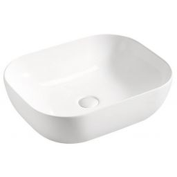 Comad Smile umywalka 50x40 cm nablatowa prostokątna biały połysk UM-6254SMILE50DP