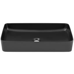 Comad Slim 2 umywalka 61x34 cm nablatowa prostokątna czarny mat UM-6275SLIM60BLACKDP