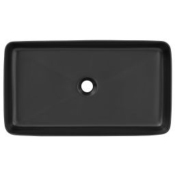 Comad Slim 2 umywalka 61x34 cm nablatowa prostokątna czarny mat UM-6275SLIM60BLACKDP