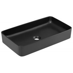 Comad Slim 2 umywalka 61x34 cm nablatowa prostokątna czarny mat UM-6275SLIM60BLACKDP