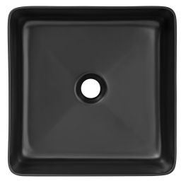 Comad Slim umywalka 37x37 cm nablatowa kwadratowa czarny mat UM-6276SLIM40BLACKDP