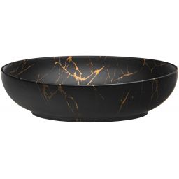 Comad Mona umywalka 51x39 cm owalna nablatowa czarna UN-MONA-MB12