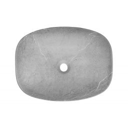 Comad Anna umywalka 50x39 cm nablatowa owalna szary/kamień mat UN-ANNA-MH1
