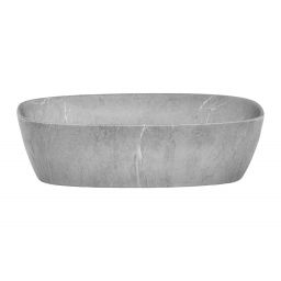 Comad Anna umywalka 50x39 cm nablatowa owalna szary/kamień mat UN-ANNA-MH1