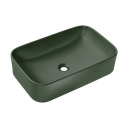 Comad Kama umywalka 61x38 cm nablatowa prostokątna zieleń lasu mat UN-KAMA-MFG-60