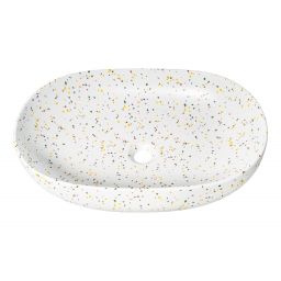 Comad Lili umywalka 60x41,5 cm prostokątna nablatowa biała UN-LILI-MW21