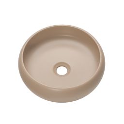 Comad Wiki umywalka 36x36 cm okrągła nablatowa brąz/beż UN-WIKI-MC