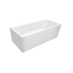 Cristalstone Linea Ideal wanna wolnostojąca 170x80 cm prostokątna biała W1700-WRT12ZPRZELEWEM