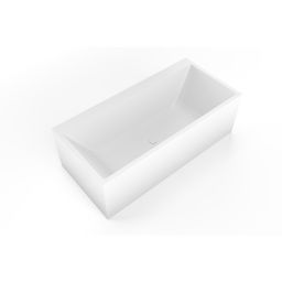 Cristalstone Linea Ideal wanna wolnostojąca 170x80 cm prostokątna biała W1700-WRT12ZPRZELEWEM