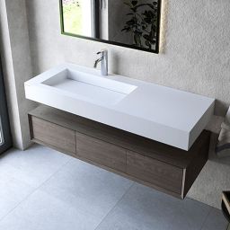 Cristalstone Linea Ideal umywalka 120x45 cm prostokątna biały U1200-MBLOLC