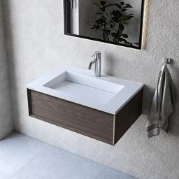 Cristalstone Linea Ideal umywalka 70x45 cm prostokątna wpuszczana biała U700-MCOLC/CR