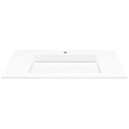 Cristalstone Linea Ideal umywalka 100x45 cm wpuszczana prostokątna biały U1000-MCOLC/CR