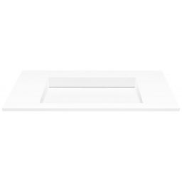 Cristalstone Linea Ideal umywalka 100x45 cm wpuszczana prostokątna biały U1000-MCOLC/CR/BO