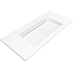 Cristalstone Linea Ideal umywalka 100x45 cm wpuszczana prostokątna biały U1000-MCOLC/CR/BO
