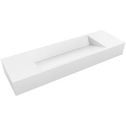 Cristalstone Linea Diago umywalka 100x30 cm prostokątna ścienna-nablatowa biała U1000-MCOLCW