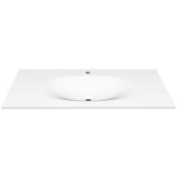 Cristalstone Armonico umywalka 100x45 cm prostokątna wpuszczana-z blatem biała U1000-MCOTG