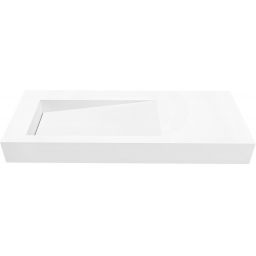 Cristalstone Linea Ideal umywalka 110x45 cm ścienna prostokątna biały U1100-MBLOLB/BO