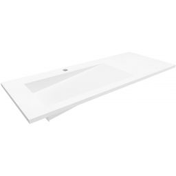 Cristalstone Linea Ideal umywalka 110x45 cm wpuszczana prostokątna biały U1100-MBLOLB/CR