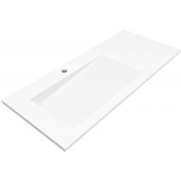 Cristalstone Linea Ideal umywalka 110x45 cm wpuszczana prostokątna biały U1100-MBLOLB/CR