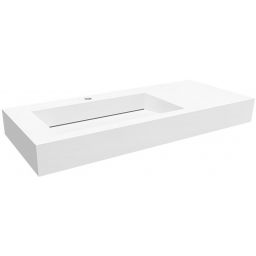 Cristalstone Linea Ideal umywalka 110x45 cm ścienna prostokątna biały U1100-MBLOLC