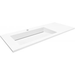 Cristalstone Linea Ideal umywalka 110x45 cm wpuszczana prostokątna biały U1100-MBLOLC/CR