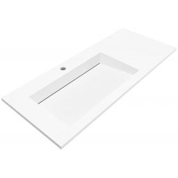 Cristalstone Linea Ideal umywalka 110x45 cm wpuszczana prostokątna biały U1100-MBLOLC/CR