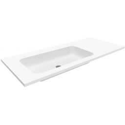 Cristalstone Linea Simpla umywalka 110x45 cm wpuszczana prostokątna biały U1100-MBLOT/CR/BO
