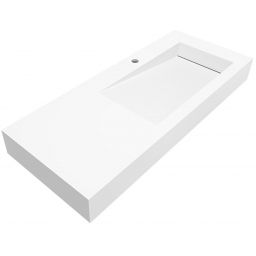 Cristalstone Linea Ideal umywalka 110x45 cm ścienna prostokątna biały U1100-MBPOLB