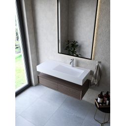 Cristalstone Linea Ideal umywalka 110x45 cm ścienna prostokątna biały U1100-MBPOLB