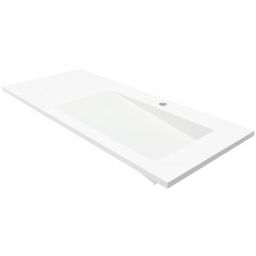 Cristalstone Linea Ideal umywalka 110x45 cm wpuszczana prostokątna biały U1100-MBPOLB/CR