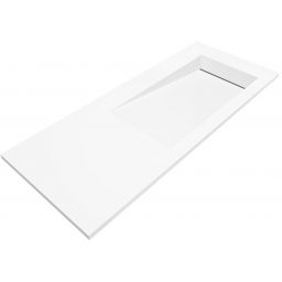 Cristalstone Linea Ideal umywalka 110x45 cm wpuszczana prostokątna biały U1100-MBPOLB/CR/BO