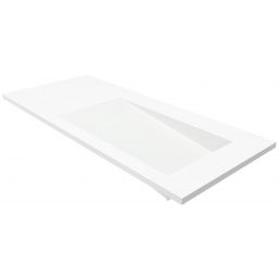 Cristalstone Linea Ideal umywalka 110x45 cm wpuszczana prostokątna biały U1100-MBPOLB/CR/BO