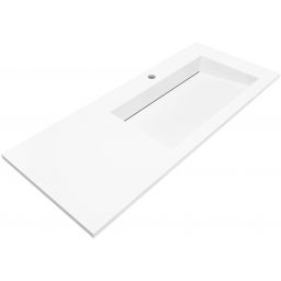 Cristalstone Linea Ideal umywalka 110x45 cm wpuszczana prostokątna biały U1100-MBPOLC/CR