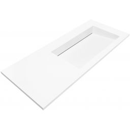 Cristalstone Linea Ideal umywalka 110x45 cm wpuszczana prostokątna biały U1100-MBPOLC/CR/BO