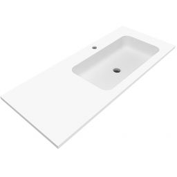 Cristalstone Linea Simpla umywalka 110x45 cm wpuszczana prostokątna biały U1100-MBPOT/CR