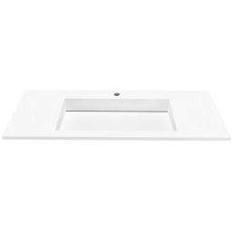 Cristalstone Linea Ideal umywalka 110x45 cm wpuszczana prostokątna biały U1100-MCOLC/CR