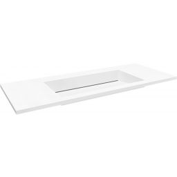 Cristalstone Linea Ideal umywalka 110x45 cm wpuszczana prostokątna biały U1100-MCOLC/CR/BO