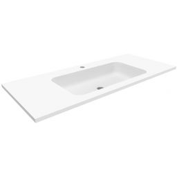 Cristalstone Linea Simpla umywalka 110x45 cm wpuszczana prostokątna biały U1100-MCOT/CR