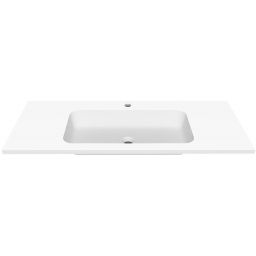 Cristalstone Linea Simpla umywalka 110x45 cm wpuszczana prostokątna biały U1100-MCOT/CR