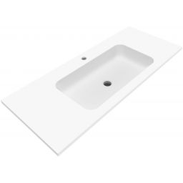 Cristalstone Linea Simpla umywalka 110x45 cm wpuszczana prostokątna biały U1100-MCOT/CR