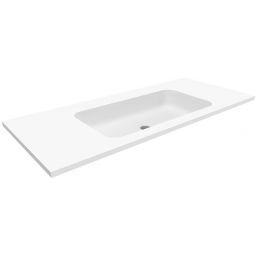 Cristalstone Linea Simpla umywalka 110x45 cm prostokątna wpuszczana-z blatem biała U1100-MCOT/CR/BO