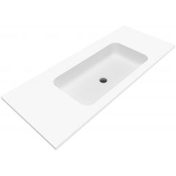 Cristalstone Linea Simpla umywalka 110x45 cm prostokątna wpuszczana-z blatem biała U1100-MCOT/CR/BO